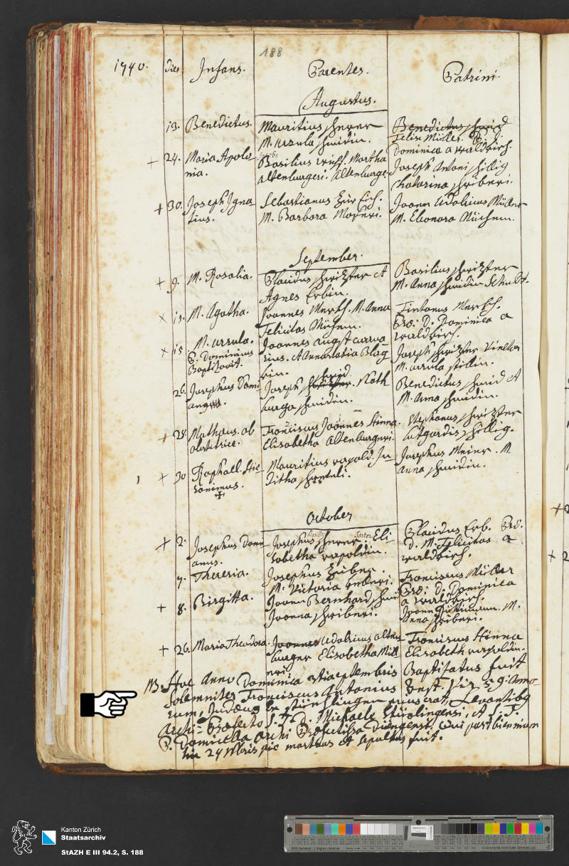 Baptismal record